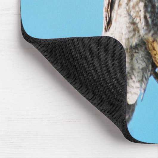 Grote Grijze Owl Mousepad Muismat (Hoek)
