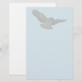 Grote Grijze Owl Wildife Foto Art aan land brengen Briefpapier (Voorkant / Achterkant)