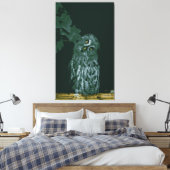Grote Grijze Uil  Canvasprint op Spanning Canvas Afdruk (Insitu (Slaapkamer))
