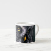 Grote grijze uil espresso kop (Voorkant rechts)
