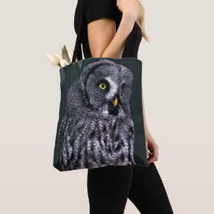 Grote Grijze Uil Halloween Wildlife Kunst Tote Bag
