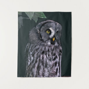 Grote Grijze Uil Halloween Wildlife Kunst Wandkleed