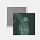 Grote grijze uil magneet (Voorkant / Achterkant)
