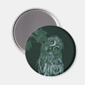 Grote grijze uil magneet (Voorkant / Achterkant)