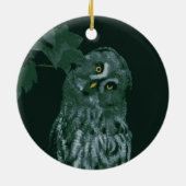 Grote Grijze Uil Ornament (Achterkant)