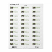 Grote Grijze Uil Retouradres Mailing Label (Full Sheet)