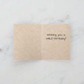 Grote Grijze Wolf Howling Wildlife Happy Birthday Kaart (Binnen)