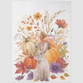 Grote grillige Waterverf Herfst Wildflowers Tissuepapier (Voorkant)