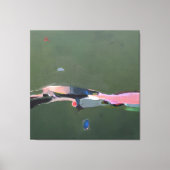 Grote groene Abstracte kunstschilderkunst Canvas Afdruk (Voorkant)