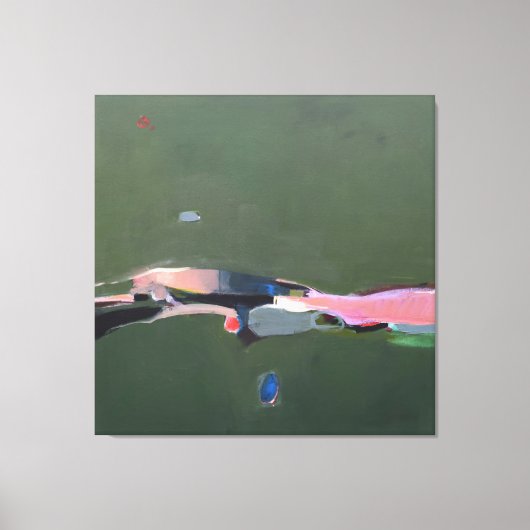 Grote groene Abstracte kunstschilderkunst Canvas Afdruk (Voorkant)