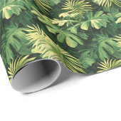 Grote Groene Bladeren Cadeaupapier (Rol Hoek)