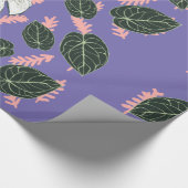 Grote groene bladeren cadeaupapier (Hoek)