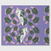 Grote groene bladeren cadeaupapier (Vlak)