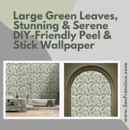 Grote groene bladeren, prachtig & serene schil & s behang