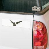 Grote groene draak bumpersticker (Op Truck)