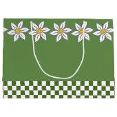 Grote groene Edelweiss Gift Bag Groot Cadeauzakje (Achterkant)