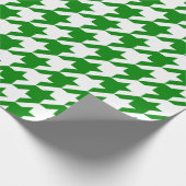 Grote groene en witte hond cadeaupapier (Hoek)