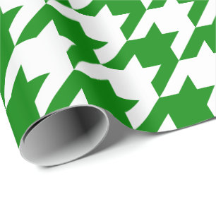 Grote groene en witte hond cadeaupapier