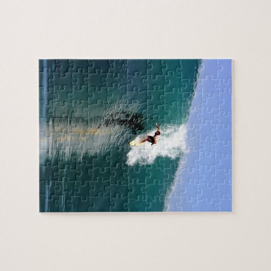 Grote groene golf overleven legpuzzel (Horizontaal)