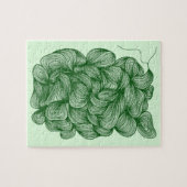 Grote groene haarpuzzel legpuzzel (Horizontaal)