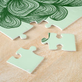 Grote groene haarpuzzel legpuzzel (Zijkant)