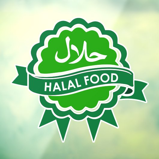 Grote Groene Halal Zakelijk Raam Decal Sticker (Vel 3)