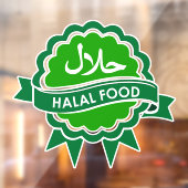 Grote Groene Halal Zakelijk Raam Decal Sticker (Vel 2)