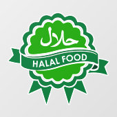 Grote Groene Halal Zakelijk Raam Decal Sticker (Vel)