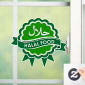 Grote Groene Halal Zakelijk Raam Decal Sticker (Huis)