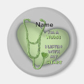 Grote groene hart verpleegkundige magneet (Voorkant)