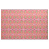 Grote Groene Kever Bug op Rode Streep Stof (Fat Quarter)