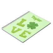Grote Groene Liefde St Patrick's Thema Notitieboek (Linkerzijde)