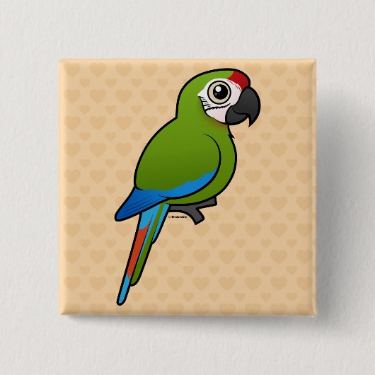 Grote groene Macaw Vierkante Button 5,1 Cm (Voorkant)