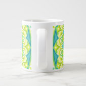 Grote Groene Mandala Natuur Geïnspireerde Boho Ove Koffiekop (Achterkant)