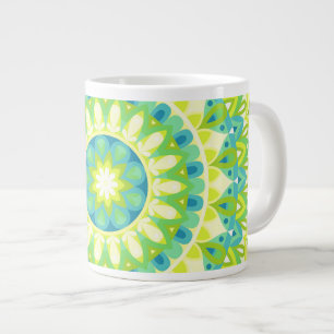 Grote Groene Mandala Natuur Geïnspireerde Boho Ove Koffiekop