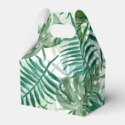 Grote groene mannetjes en tropische Planten in Mon Bedankdoosjes (Achterkant)