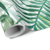 Grote groene mannetjes en tropische Planten in Mon Cadeaupapier (Rol Hoek)