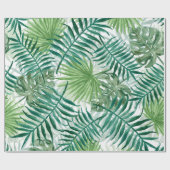 Grote groene mannetjes en tropische Planten in Mon Cadeaupapier (Vlak)