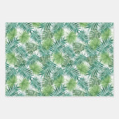 Grote groene mannetjes en tropische Planten in Mon Inpakpapier Vel (Voorkant 3)