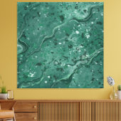 Grote Groene Marmeren Muur Art Decor Canvas Afdruk (Insitu (Woonkamer))