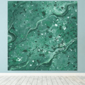 Grote groene marmeren muurkunst decoratie (Insitu (Houten vloer))