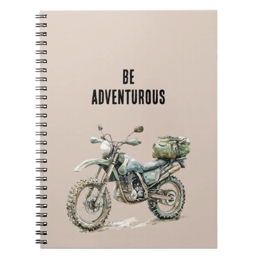 Grote groene motoravontuur notitieboek (Voorkant)