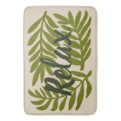 Grote groene Natuur "Relax"-citaat Badmat (Voorkant Verticaal)