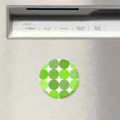 Grote groene polka stippen magneet (Insitu (Vaatwasser))