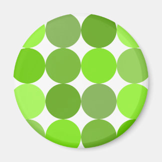 Grote groene polka stippen magneet