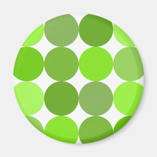 Grote groene polka stippen magneet (Voorkant)