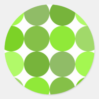 Grote groene polka stippen ronde sticker