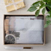 Grote groene pomp in een olieveld tissuepapier (Geschenk)