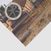 Grote groene pomp in een olieveld tissuepapier (Detail)