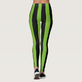 Grote groene zwarte strepen leggings (Achterkant)